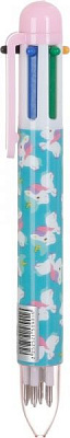 Ручка шариковая Единорог бирюзовый 6 цветов 