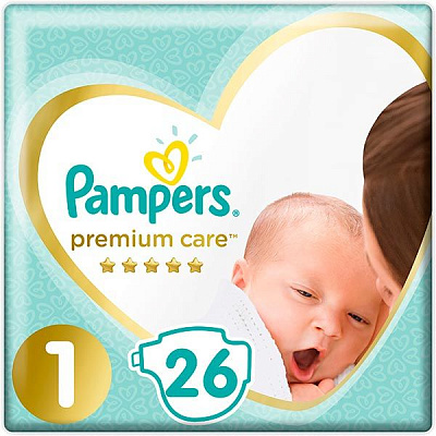 Підгузки Pampers Premium Care Newborn 1 2-5 кг 26 шт.