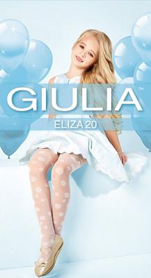 Колготки для девочек Giulia 20 (7) ELIZA р.140-146 белый 