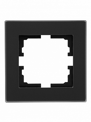 Рамка одномісна Lezard Vesna горизонтальна матовий чорний 742-5980-146