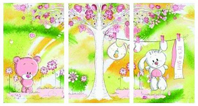 Картина модульна Дитячі 621 акц. 100x53 см