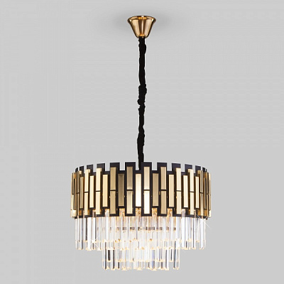 Люстра подвесная Strotskis Deseo Wi-Fi 8x60 Вт E14 черный/золото 337/8 