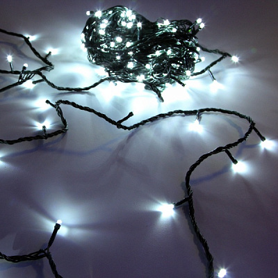 Електрогірлянда лінійна SHLigts Нитка (LD080-GW-BO) вбудований світлодіод (LED) 80 ламп 8 м