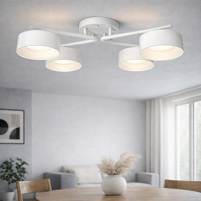 Люстра потолочная LIGHT SET DUSHA MS228 4x12 Вт GX53 белый молочный