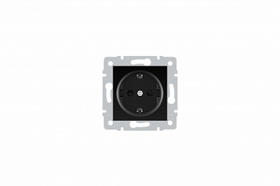 Механізм розетки із заземленням HausMark Stelo IP20 антрацит 501-4288-124B