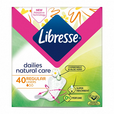 Прокладки ежедневные Libresse Natural Normal 40 шт.