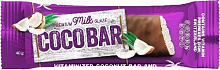 Батончик Coco Bar Вітамінізований кокосовий у молочній кондитерській глазурі 40 г 