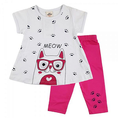 Комплект Mini Citlenbir с котом р.86 белый 