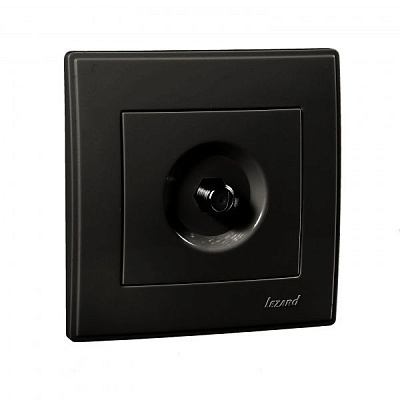 Розетка супутникова Lezard Lesya роз'єм F антрацит 705-4242-164