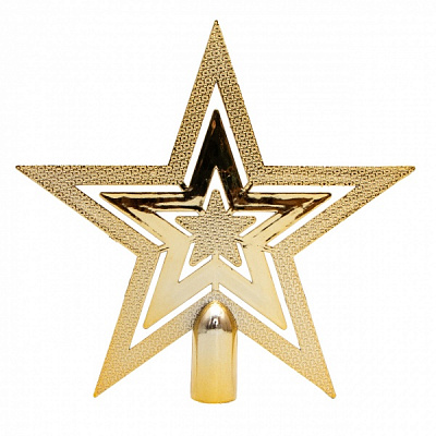 Верхушка для елки 20 см 891671 глянцевая золото 