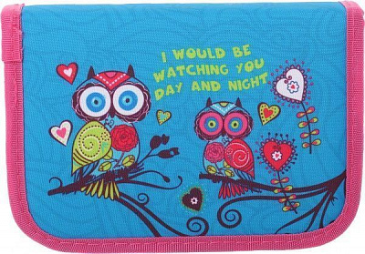 Пенал шкільний Сови 19,5x13x4 см різнокольоровий