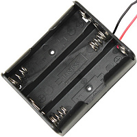 Тримач для акумулятора Daier 3х з проводками 15 см 18650 (1-1865-3)