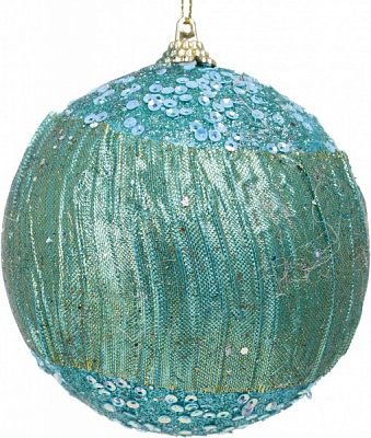 Куля новорічна SD019-42 d 100 мм бірюзовий