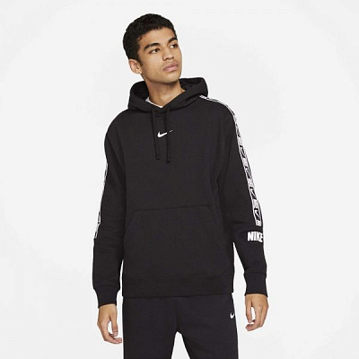 Джемпер Nike M NSW REPEAT FLC PO HOODIE BB DC8304-011 р. 2XL черный