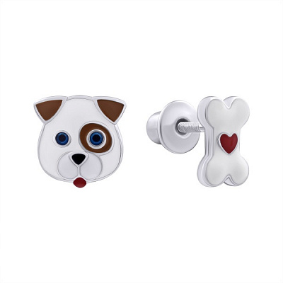 Серьги UMa&UMi Щенок с косточкой