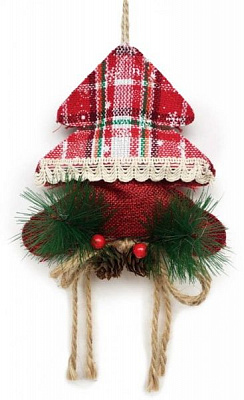 Декоративная подвеска Елочка с декором 19 см EPI-SD16-18782 