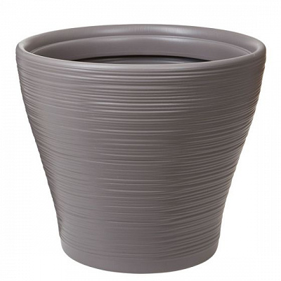 Горшок пластиковый Модена круглый 16л серый 