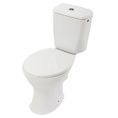 Унитаз-компакт Днепрокерамика Лидо с сиденьем, выход горизонтальный