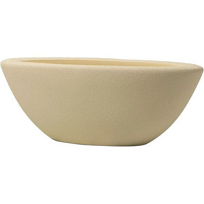 Кашпо керамічне Оріана-Запоріжкераміка Ладья шовк бежевий овальний 9л бежевий