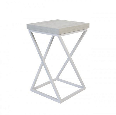 Табурет Україна Каламіт Аляска 300х300х490 мм білий/білий