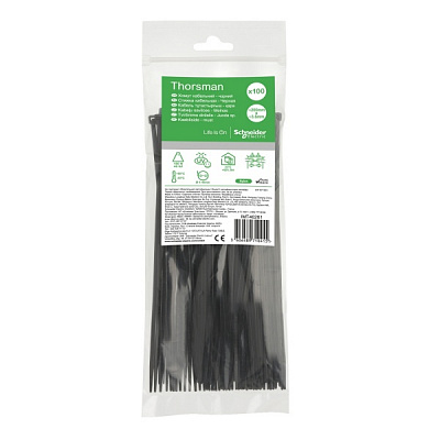 Стяжка для кабелю Schneider Electric Thorsman 200х3.6 мм 100 шт./уп. IMT46261 чорний