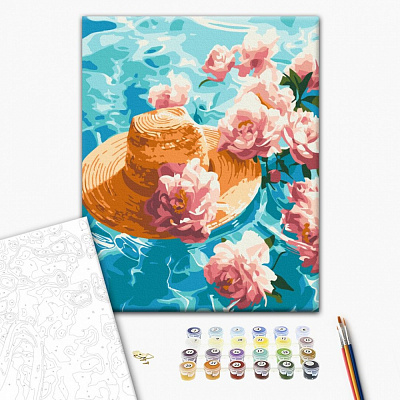 Картина по номерам Водяные пионы 30х40 см Brushme