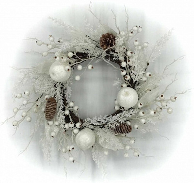 Вінок New Star з ягідками та яблучками d400 мм A3-50142