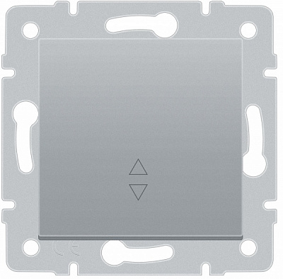 Механізм вимикача прохідний одноклавішний HausMark Stelo без підсвітки срібло 501-4388-105