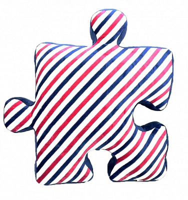 Подушка декоративная Пазл 41x41 см в полоску 