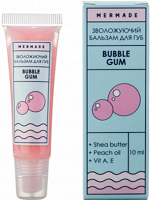 Бальзам для губ для губ Mermade Зволожуючий бальзам для губ MERMADE Bubble Gum 10 мл