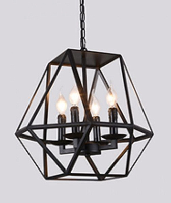 Люстра подвесная Интеркласс НСБ 04-4хХХ-279 4x60 Вт E14 черный GY-054S/BK 