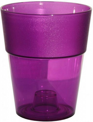 Кашпо для орхідей Оранжерея «Коло» круглий 1,5л фіолетовий