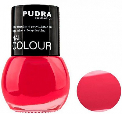 Лак для нігтів Pudra Cosmetics Nail Colour №02 темно-рожевий 13 мл
