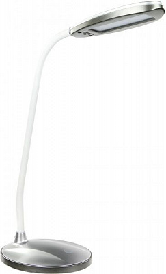 Настольная лампа офисная OASIS светодиодная 5 Вт серебряный GD-504 silver 