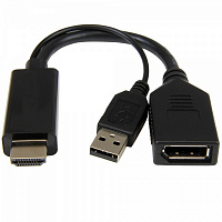 Адаптер с разъемами Cablexpert HDMI на DisplayPort, 4K 0,1 м черный (A-HDMIM-DPF-01) 