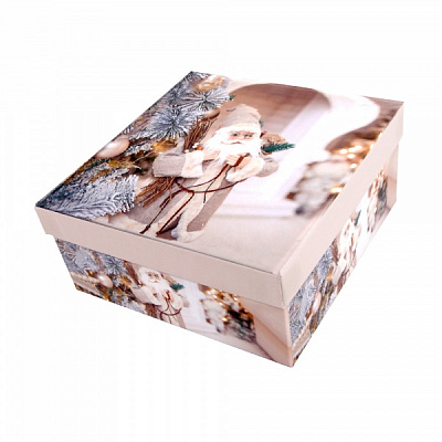 Коробка подарочная квадратная Санта 460321003 11х11х4,9 см