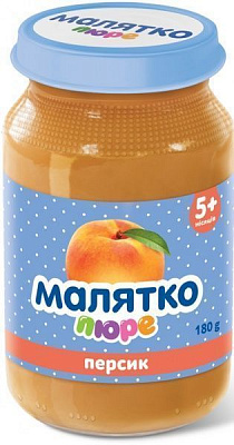 Пюре Малятко Персик 180 г 4820123510714 