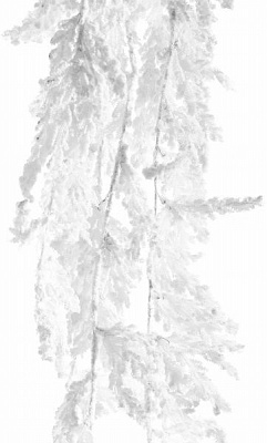 Гирлянда хвойная внутренняя 1,8м заснеженная белая A347452W 