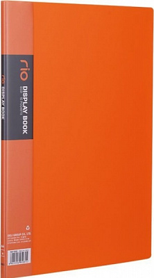 Папка з файлами E5033 мiкс А4 30ф 40мкм, Rio 18мм помаранчевий Deli