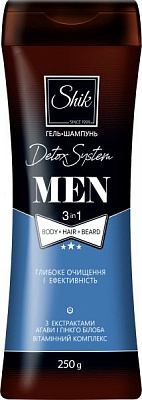 Гель-шампунь Шик Men Detox System 3 в 1 250 мл