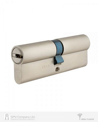 Цилиндр Mul-T-Lock INTEGRATOR 40x40 ключ-ключ 80 мм никель