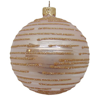 Куля новорічна d80 8257-2 золота пудра