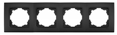 Рамка четырехместная Viko Linnera Life горизонтальная черная ночь