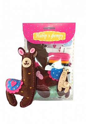 Набір з фетру Зший сам іграшку Лама Аплі-Краплі