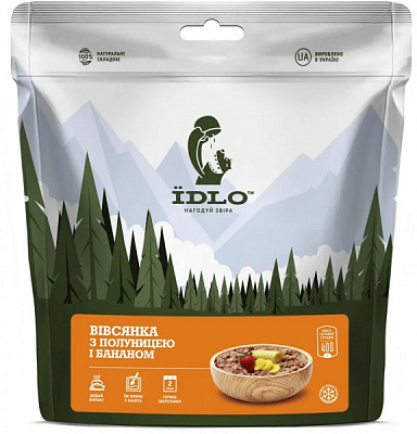 Каша ЇDLO вівсяна з полуницею та бананом