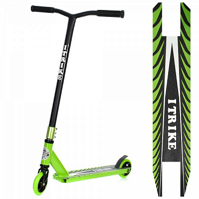 Самокат iTrike черный с салатовым SR2-067-4-GR 