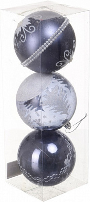 Набір ялинкових куль Комплект № 13 d 80 мм 3 шт./уп.