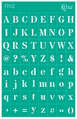 Трафарет многоразовый самоклеящий Фоновый №1702 серия Алфавиты 130х200 мм GPT50083150 1 шт. Rosa Talent