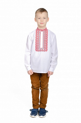 Вышиванка для мальчиков Эдельвика р.134 белый 367-21/09 