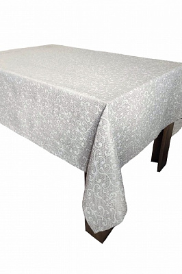 Скатерть жаккард 110x150 см серый с узором Галерея льна 